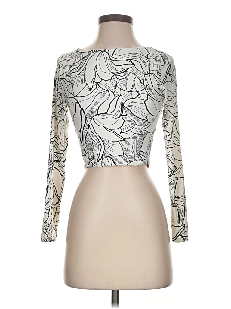 Pre-owned Calia Long Sleeve Top Silver Turtleneck Tops