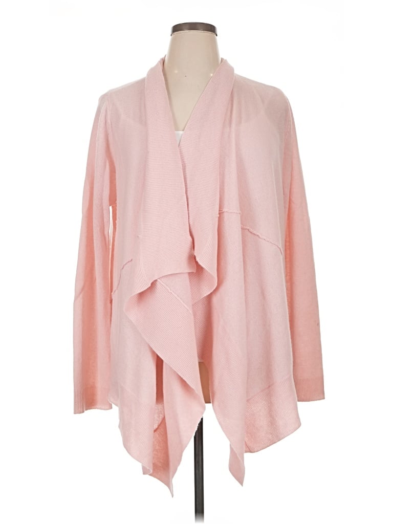 Pre-owned Garnet Hill Cashmere Cardigan Sweater In Pink