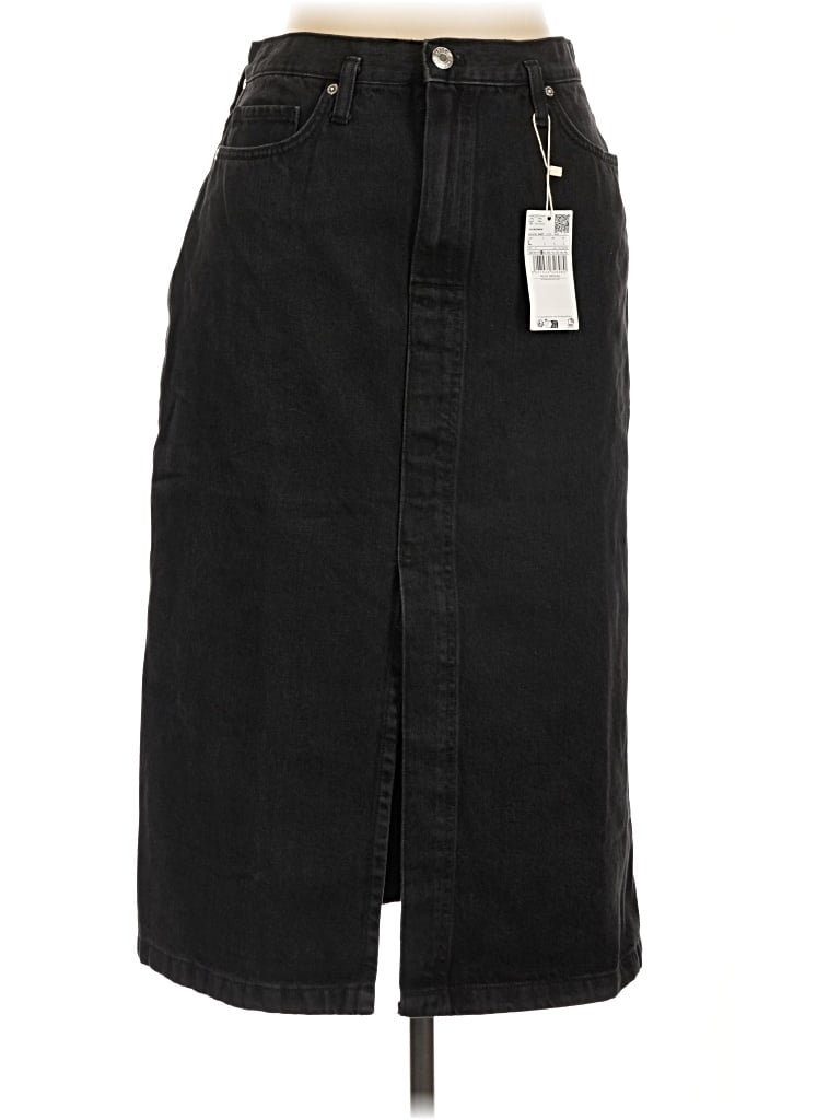 Mng Denim Skirt In Black