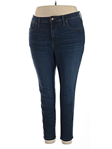 Madewell Plus Curvy High-Rise Skinny Jeans in Woodland Wash: TENCEL&trade; Denim Edition (view 1)