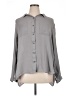 Pendleton 100% Silk Solid Gray Long Sleeve Silk Top Size XL - photo 1