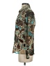Essentials by Milano 100% Polyester Paisley Teal Long Sleeve Blouse Size S - photo 5