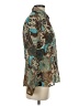 Essentials by Milano 100% Polyester Paisley Teal Long Sleeve Blouse Size S - photo 4