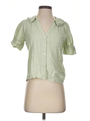 Madewell Linen-Blend Peter Pan Collar Shirt (view 1)