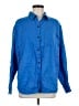 Athleta 100% Linen Blue Long Sleeve Button-Down Shirt Size M - photo 1