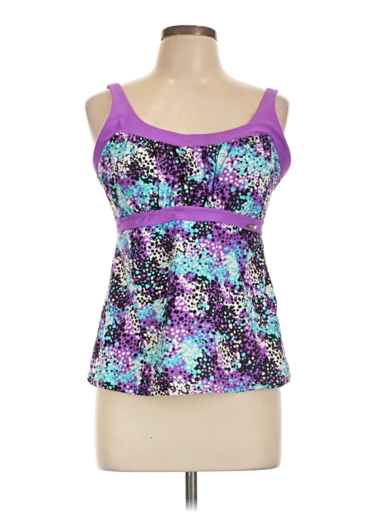 Pre-owned Zeroxposur Sleeveless Top Purple Sweetheart Neckline Tops
