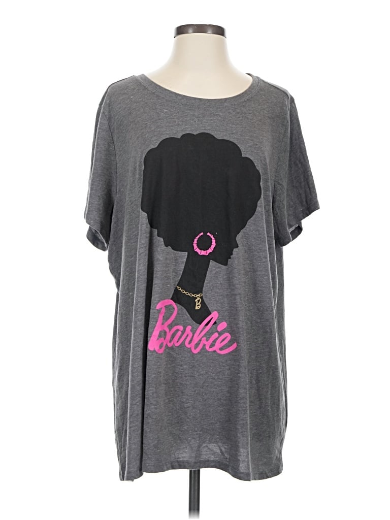 Pre-owned Barbie Short Sleeve T-shirt In Gray