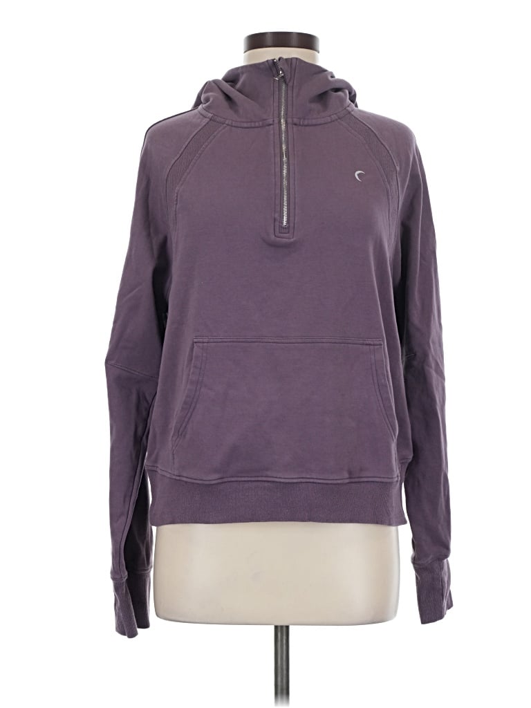Pre-owned Zyia Active Pullover Hoodie In Purple