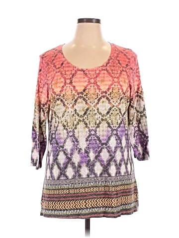 Christopher & Banks 3/4 Sleeve T-Shirt (view 1)