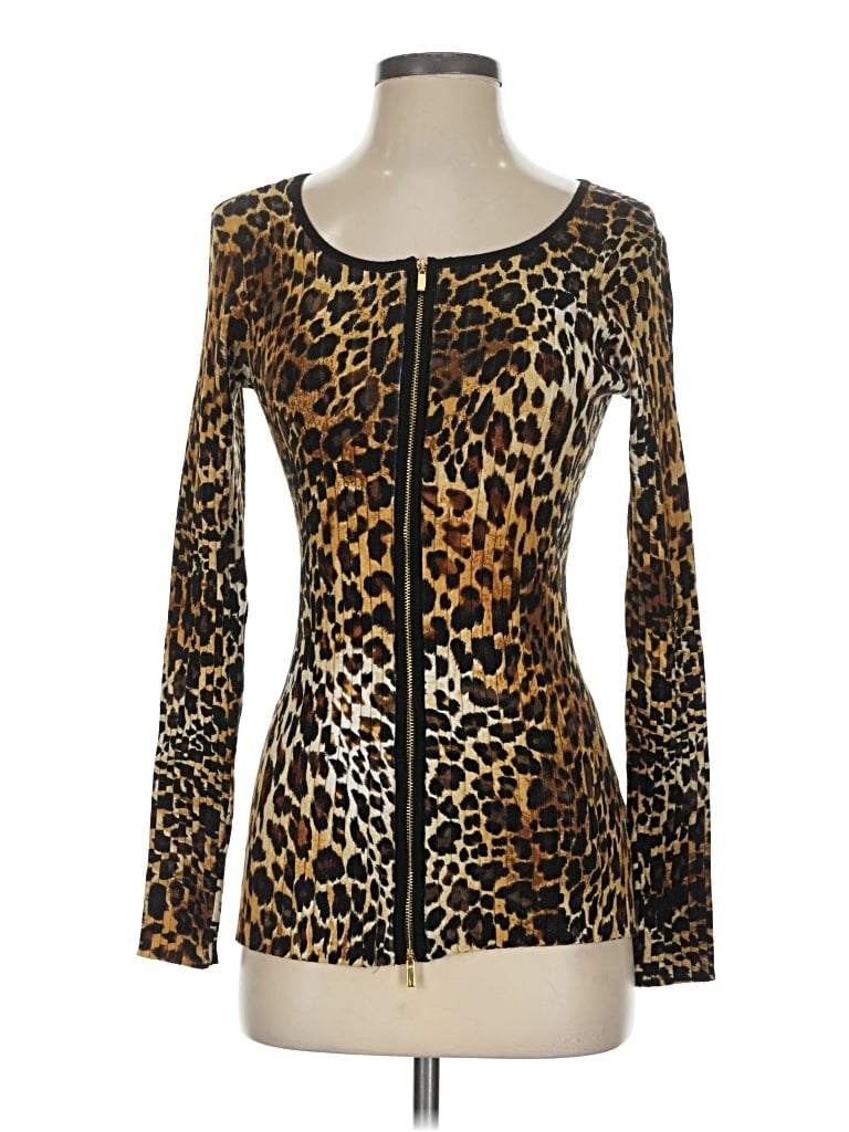 Pre-owned Boston Proper Cardigan Sweater In Gold