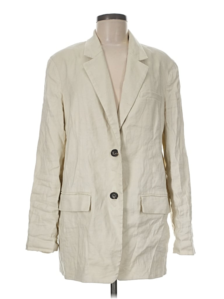 Pre-owned Everlane Blazer Jacket In Ivory