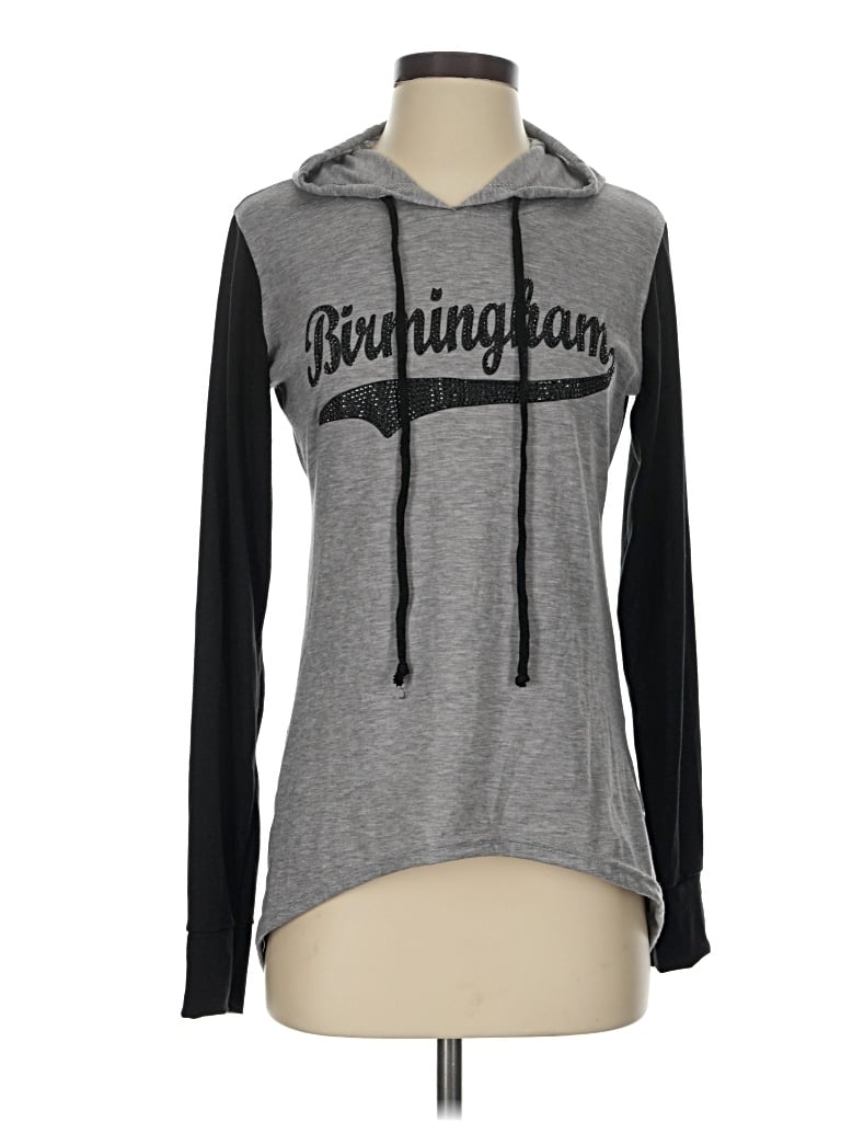 Pre-owned Final Touch Long Sleeve Top Gray Cowl Neck Tops