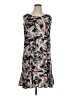 Perceptions Print Black Casual Dress Size 14 - photo 1