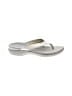 Crocs Silver Flip Flops Size 8 - photo 1