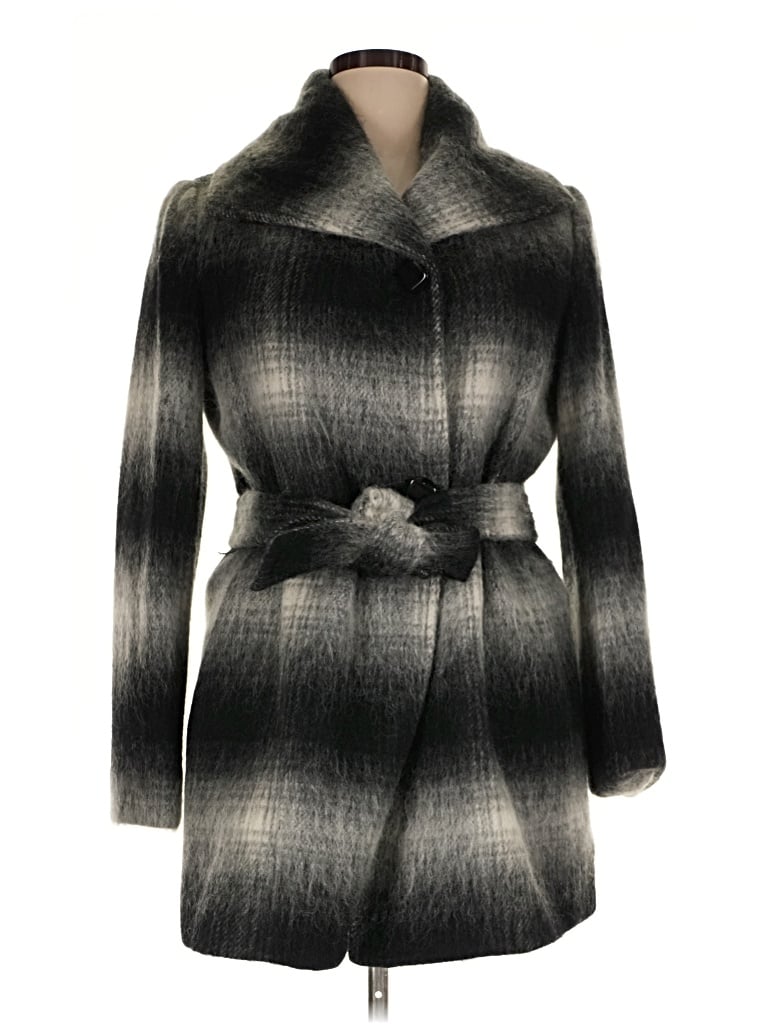 Pre-owned Ellen Tracy Wool Coat In Gray