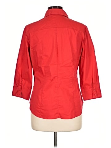 New York & Company 3/4 Sleeve Button-Down Shirt (view 2)