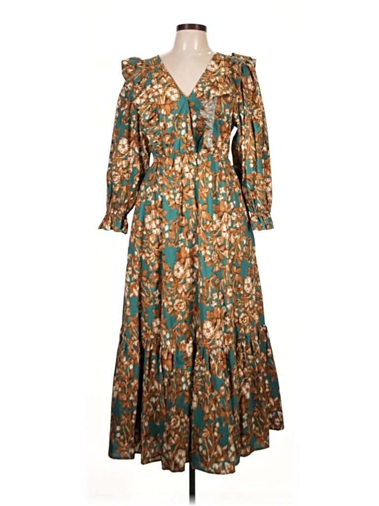 She + Sky Casual Dress In Brown
