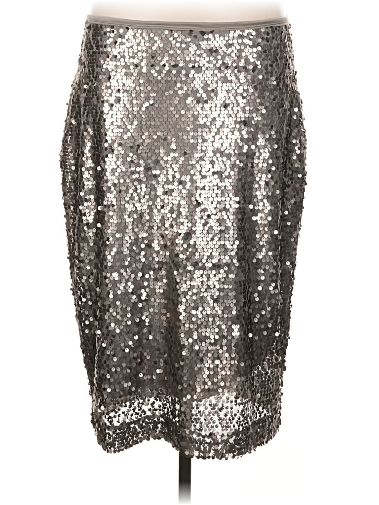 Pre-owned Express Formal Skirt In Silver