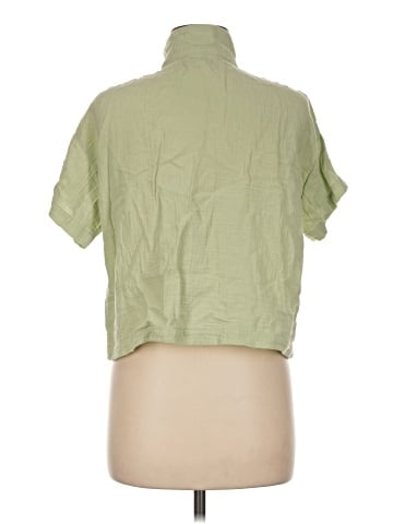 Madewell Lightestspun Tie-Front Cover-Up Crop Shirt (view 2)