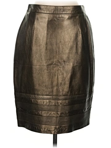 Escada by Margaretha Ley Leather Skirt (view 1)