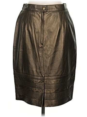 Escada by Margaretha Ley Leather Skirt (view 2)