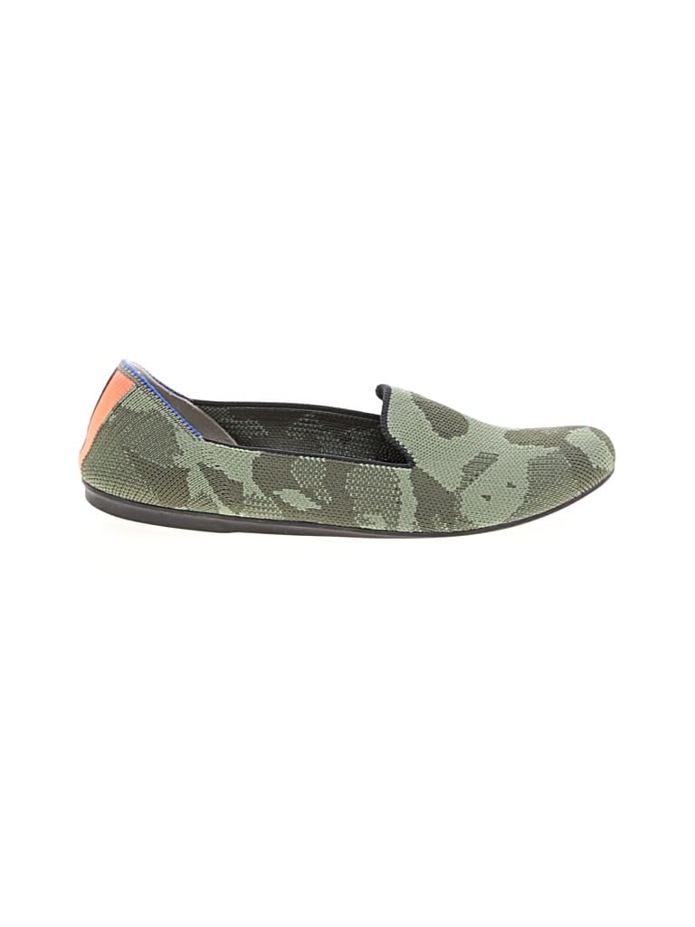 Pre-owned Rothys Flats In Green