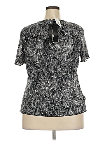 Brittany Black Short Sleeve Blouse (view 2)
