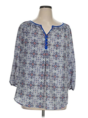 Jones New York Signature 3/4 Sleeve Blouse (view 1)
