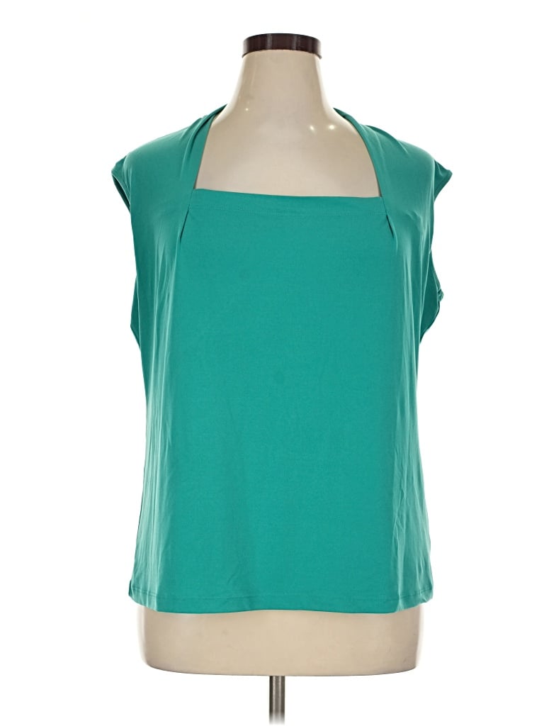 Pre-owned Jones Studio Sleeveless Blouse In Teal