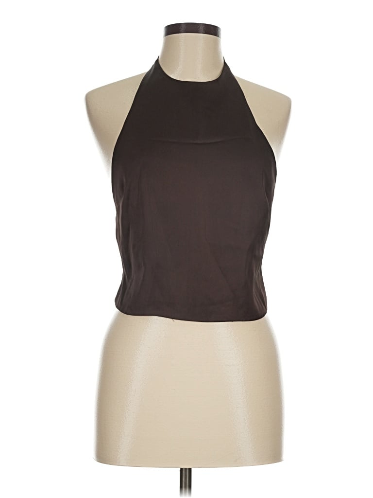 Pre-owned Peppermayo Tank Top Brown Halter Neckline Tops