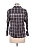 NSF Plaid Gray 3/4 Sleeve Button-Down Shirt Size L - photo 2