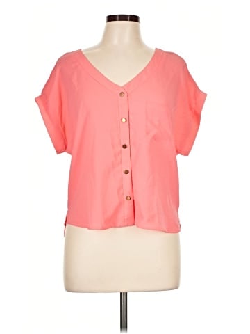 Charlotte Russe Short Sleeve Blouse (view 1)
