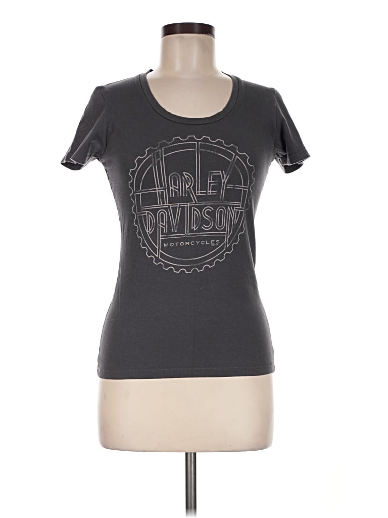 Pre-owned Harley Davidson Short Sleeve T-shirt In Gray