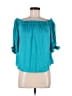 Tart 100% Polyester Teal Blue 3/4 Sleeve Blouse Size M - photo 1