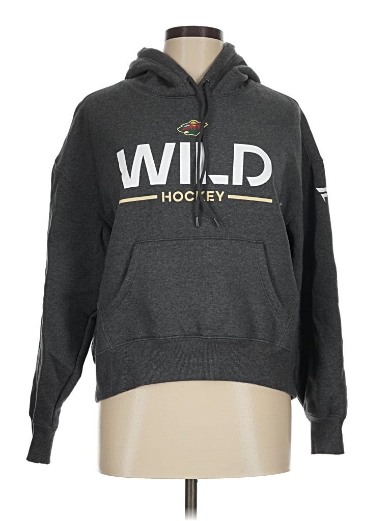 Pre-owned Nhl Pullover Hoodie In Gray