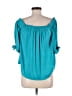Tart 100% Polyester Teal Blue 3/4 Sleeve Blouse Size M - photo 2
