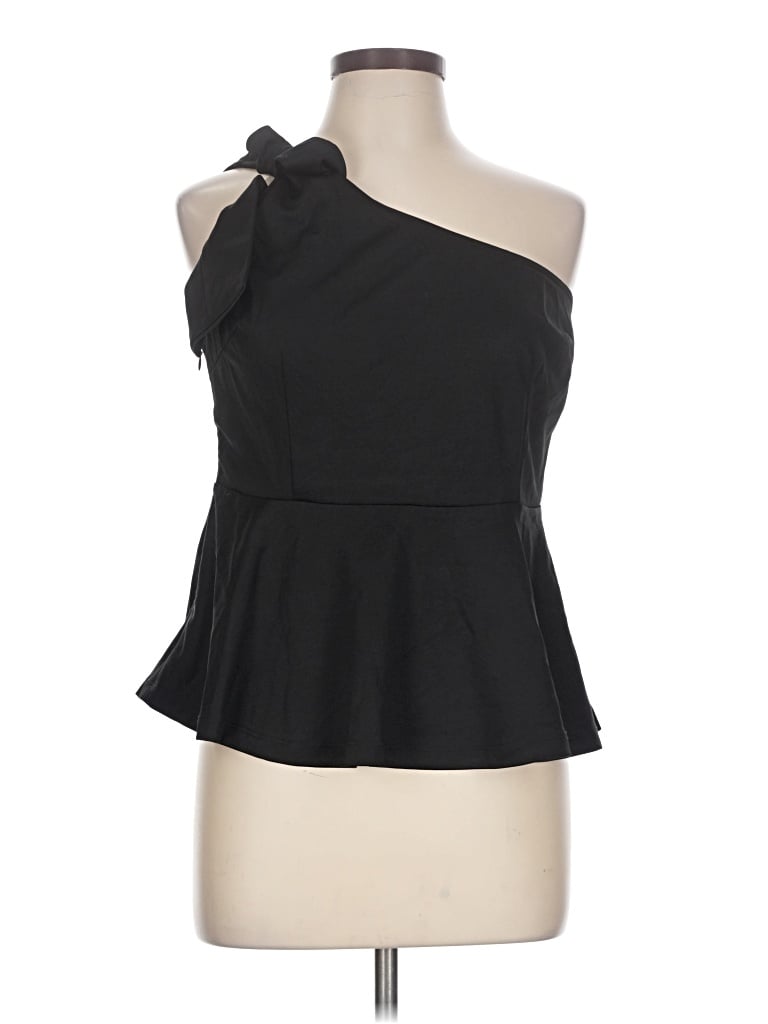 Pre-owned Allegra K Sleeveless Blouse In Black