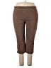 Ruby Rd. Solid Brown Active Pants Size 22W - photo 1