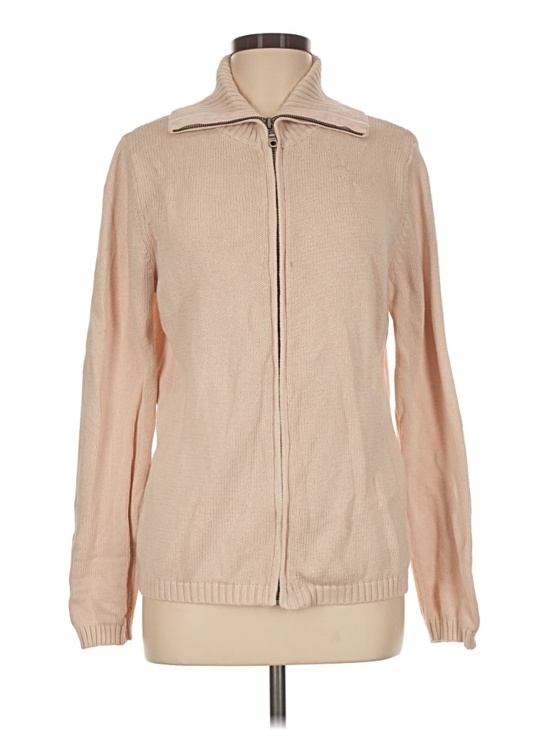 Pre-owned Croft & Barrow Cardigan Sweater In Tan