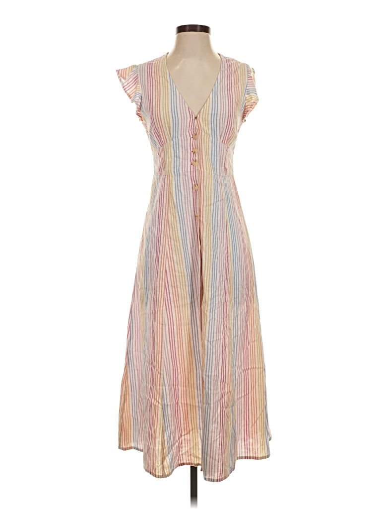 Pre-owned Marine Layer Casual Dress In Tan