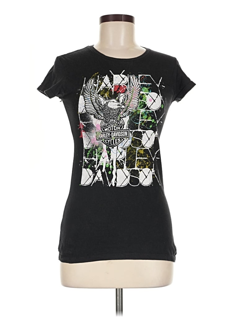 Pre-owned Harley Davidson Short Sleeve T-shirt In Black