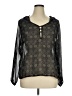Old Navy 100% Polyester Black Long Sleeve Blouse Size 1X - photo 1