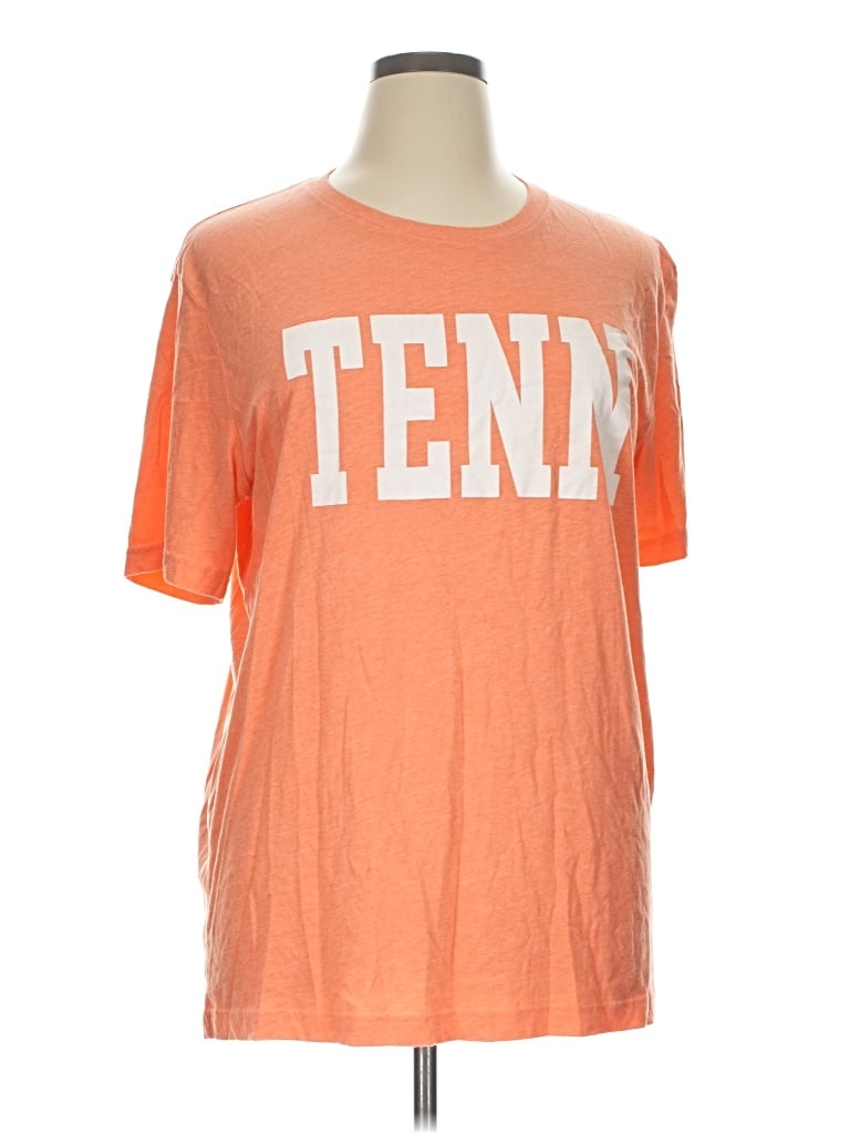 Pre-owned Canvas Short Sleeve T-shirt In Orange