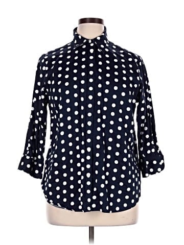 Chaps 3/4 Sleeve Button-Down Shirt (view 1)
