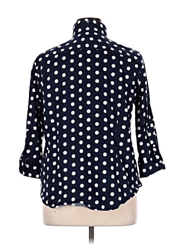 Chaps 3/4 Sleeve Button-Down Shirt (view 2)