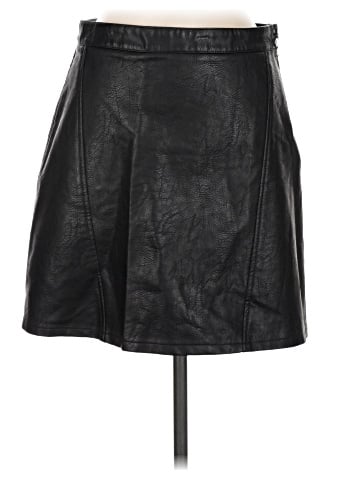 Zara Basic Faux Leather Skirt (view 1)