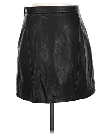 Zara Basic Faux Leather Skirt (view 2)