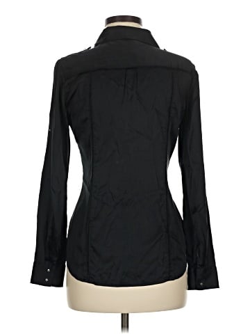 White House Black Market Long Sleeve Silk Top (view 2)