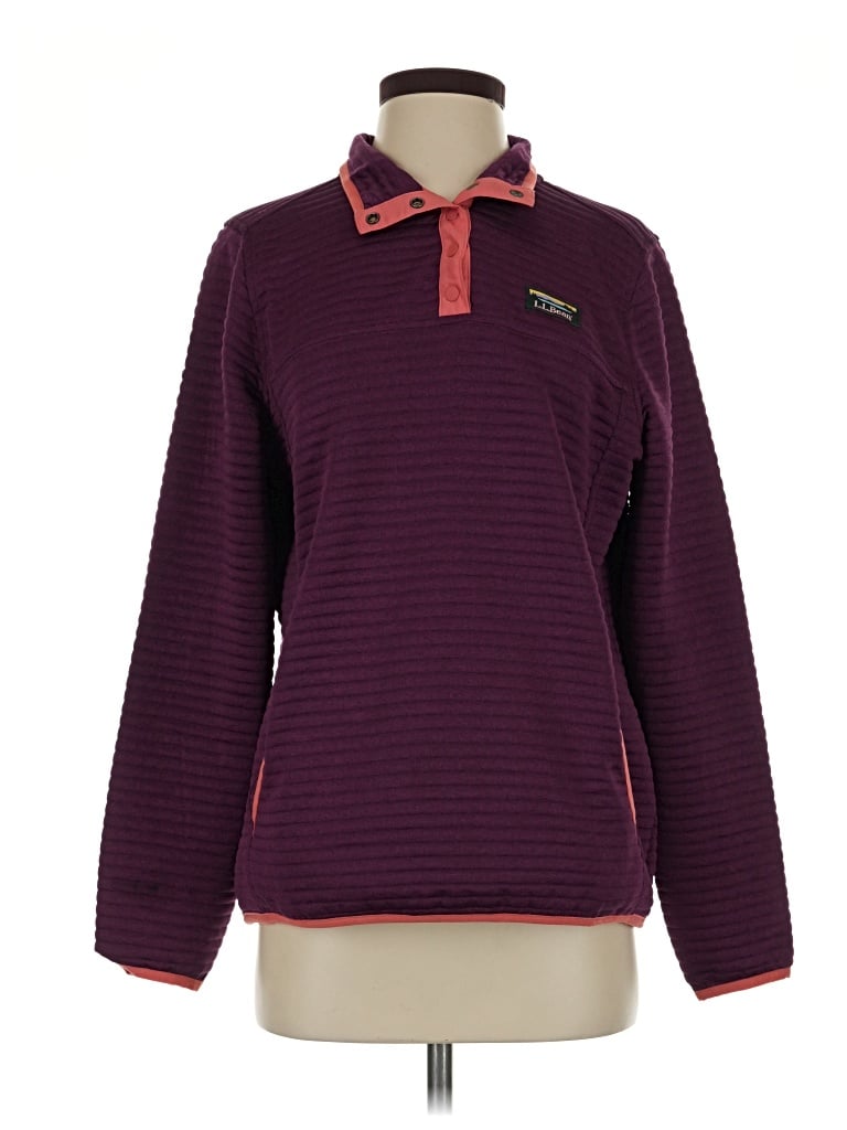 Pre-owned L.l.bean Pullover Sweater In Burgundy