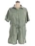 No Comment 100% Cotton Solid Green Romper Size 1X - photo 1